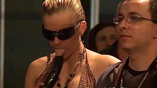 Extreme Babe Squirts Wildly on a Public Stage, Shocking All