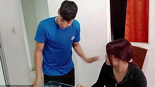 Colombian Blonde Stepsister Sucks Dick Deepthroat Until Creampie in Small Mouth