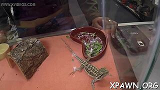 Playful whore amateur makes groaning noises while sucking cock in competition.