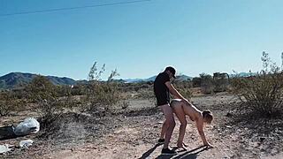 Man, banging on the roadside in the desert feels so wild! 🌵