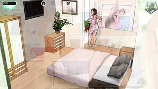 Beautiful women in bikinis in anime game