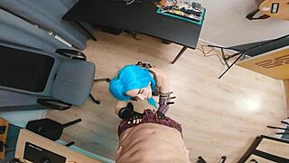 crazy jinx fucks hard on desk