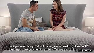 this erotic nympho spreads her tight pussy wide and loses her virginity