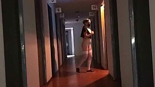 Spanish Amateur Bent Over for Doggystyle with Dildo at Night Club