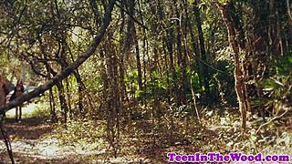 petite 18+ babe facialized after rough sucking session.