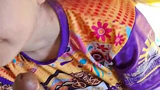 Sloppy head session ends with cum in mouth for neighbors