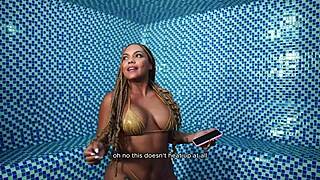 my best friends son joins me in public sauna for interracial milf nerd sex... wow