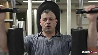 German SCANDAL SEX in PUBLIC GYM with Big Boobs Tattoo Bitch Mara Martinez