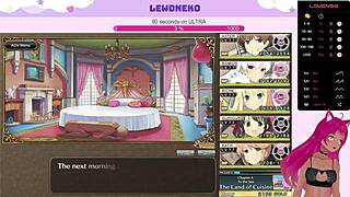 Hot Damn! Vtuber Lewdneko Plays Evenicle with Huge Anime Tits!