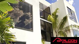 Sweet juicy hunk gets barebacked hard by big uncut cock at Falconstudios