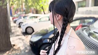 Spanish Morena with Big Tits Swallows Boyfriend’s Load in Hot Action