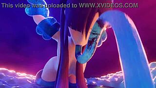 yo, just caught Mona getting wild with slime in this hentai clip!
