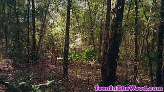 petite 18+ babe facialized after rough sucking session.