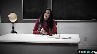 Tutor Ricky Spanish, you banging student Sophia Burns in the ass? She seems thrilled!