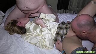 mrs dawson rides the orgasm train as 8 gents take her to climax