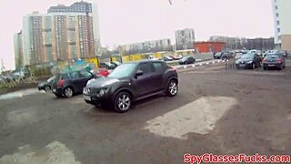 just a petite babe getting drilled doggystyle in pov action.