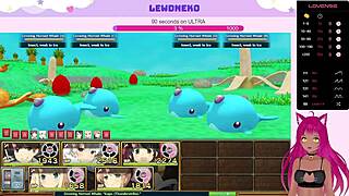 Hot Damn! Vtuber Lewdneko Plays Evenicle with Huge Anime Tits!