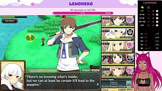 Hot Damn! Vtuber Lewdneko Plays Evenicle with Huge Anime Tits!