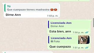 My stepmother's whore texts me while dad's away