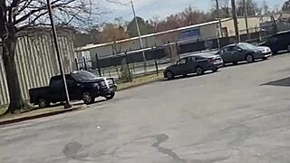 he gaping my hole and making me squirt public with his big black cock