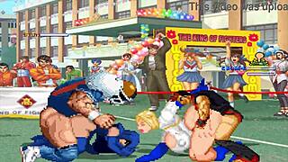 hentai mugen brian battler and kim dong hwan clash with power girl and raven. who wins?