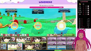 Hot Damn! Vtuber Lewdneko Plays Evenicle with Huge Anime Tits!
