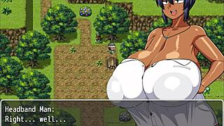 Watch tanned girl natsuki in hentai game ep 4 with plump sweaty curvy body
