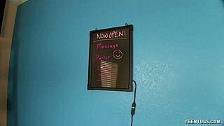 Teen Masseuse Handles Huge Cock During Massage