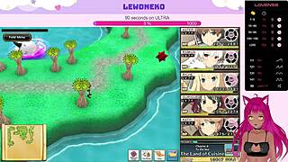 Hot Damn! Vtuber Lewdneko Plays Evenicle with Huge Anime Tits!