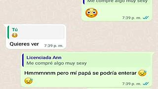 My stepmother's whore texts me while dad's away