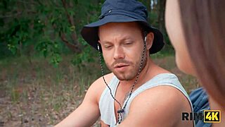 Mutual rimming and hot anal sex between two couples in the forest