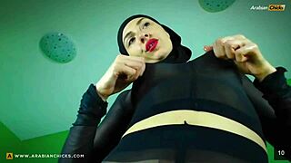 Zeiramuslim Rips Hijab in Pantyhose Heels on Webcam