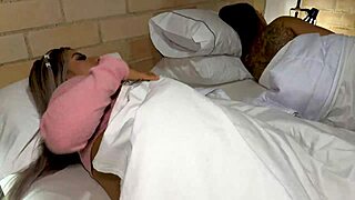 Colombian blonde shares bed with brother-in-law and stepsister naty delgado. Daniela andrea and danyel mast join rough action.