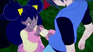 iris and erika in an intense adventure in pokémon hentai