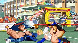 hentai mugen brian battler and kim dong hwan clash with power girl and raven. who wins?