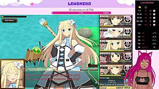 Hot Damn! Vtuber Lewdneko Plays Evenicle with Huge Anime Tits!