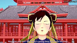 Chun-Li gives blowjob and gets fucked in POV street fantasy