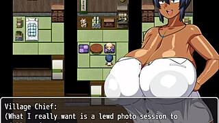 Watch tanned girl natsuki in hentai game ep 4 with plump sweaty curvy body