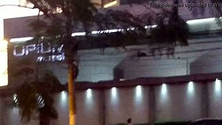 I dragged a dick from the square to my car, latina brunette bent over for doggystyle cumshot 😏