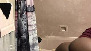 he gaping my hole and making me squirt public with his big black cock