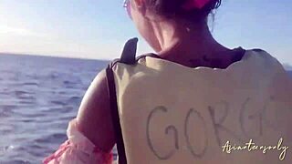 Proper Cumshot in Pussy After Jet Ski and Beach Fun with Cute Teen