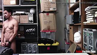 interracial felon gets exploited with bareback blowjob in public!