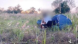Outdoor Sex on a Camping Trip with Girlfriend - Wow!