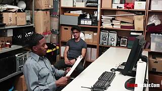 interracial felon gets exploited with bareback blowjob in public!