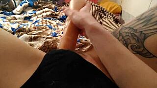 Horny Babe Self-Fucks Big Dildo