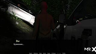 pine falls: bent over doggystyle in strange location?