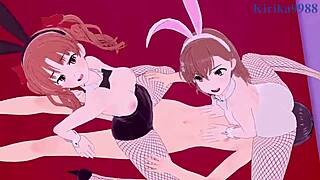Mikoto Misaka And Kuroko Shirai Bunny Girl Intense 3P Sex - A Certain Scientific Railgun Hentai