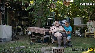 diana, the kinky mature giantess, dives into pet play with strangers