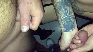 oh, watch this tattooed goth chick suck a stranger's cock in the booth!