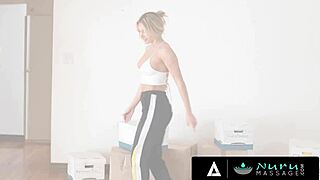 Nuru Massage: Stunning Blonde Ella Reese’s Pussy Pounded During Boyfriend Session